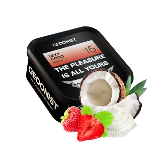 Тютюн Gedonist №15 Sexy Coco (Кокос Крем Полуниця, ваговий)