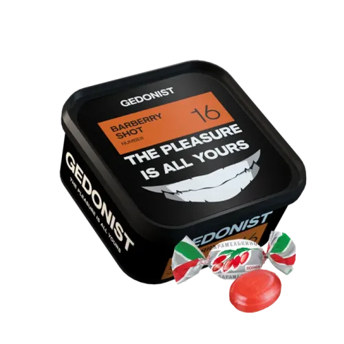 Тютюн Gedonist №16 Barberry shot (Барбариска, ваговий)