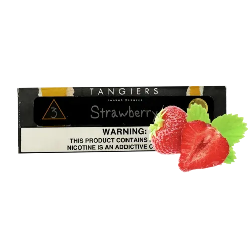 Тютюн Tangiers Noir №3 Strawberry (Полуниця, ваговий) Чорна упаковка