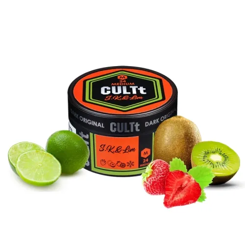 Тютюн CULTt Medium M24 Strawberry Kiwi Lime (Полуниця Ківі Лайм Лід, 100 г)