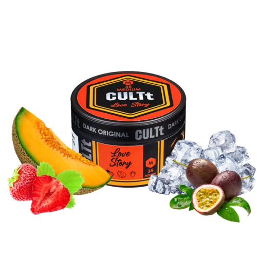 Тютюн CULTt Medium M35 Love Story (Маракуя Медова Диня Полуниця Лід, 100 г)