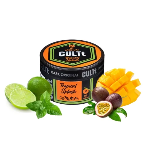 Тютюн CULTt Medium M07 Tropical Splash (Лайм М'ята Маракуя Манго, 100 г)
