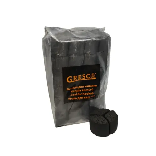 Горіхове вугілля для кальяну Gresco Kaloud (1 кг, 72 шт, сегмент, без коробки)
