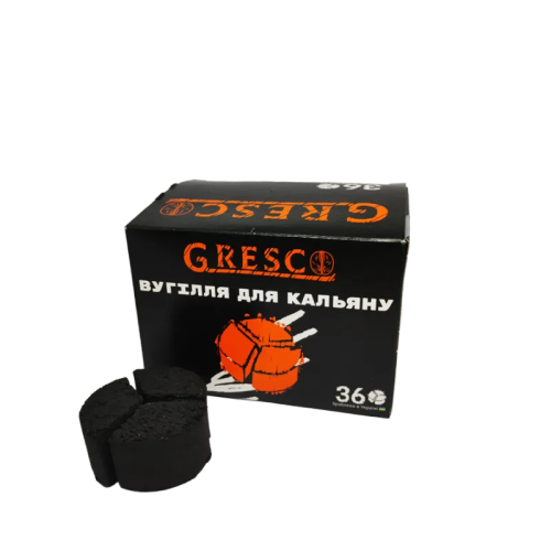 Горіхове вугілля для кальяну Gresco Kaloud (0,5 кг, 36 шт, сегмент)