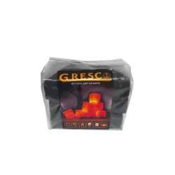 Горіхове вугілля для кальяну Gresco (0,5 кг, 36 шт, р25, без коробки)
