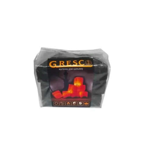 Горіхове вугілля для кальяну Gresco (0,5 кг, 36 шт, р25, без коробки)
