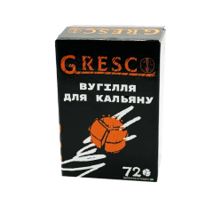 Горіхове вугілля для кальяну Gresco Kaloud (1 кг, 72 шт, сегмент)