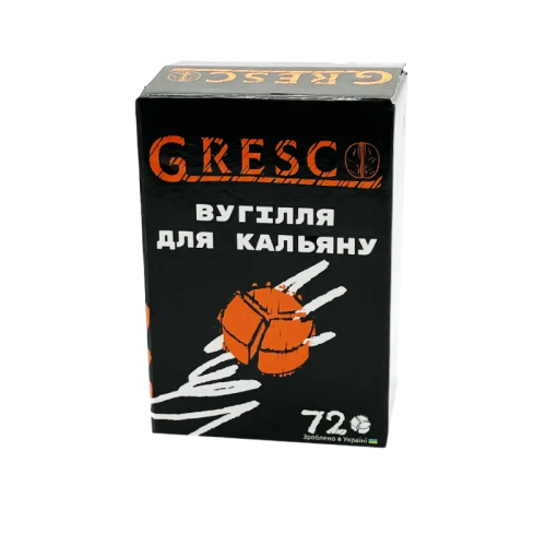 Горіхове вугілля для кальяну Gresco Kaloud (1 кг, 72 шт, сегмент)