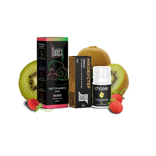 Набір для самозамішування Chaser Black Kiwi Wild Strawberry Ultra (Ківі Суниця, 50 мг, 30 мл)
