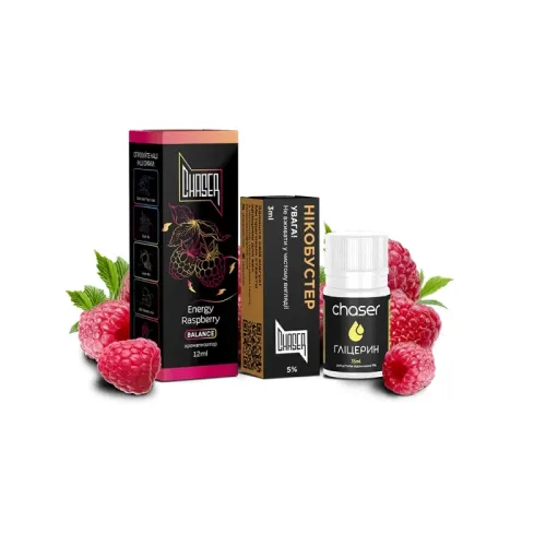 Набір для самозамішування Chaser Black Energy Raspberry Ultra (Малиновий Енергетик, 50 мг, 30 мл)