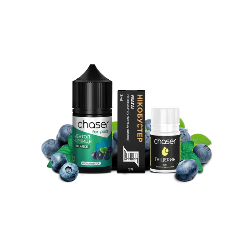 Набір для самозамішування Chaser Blueberry Menthol Ultra (Чорниця Ментол, 50 мг, 30 мл)