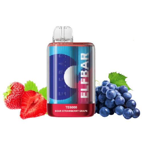 Elf Bar TE6000 Sour Strawberry Grape (Кисла Полуниця Виноград) Одноразовий POD