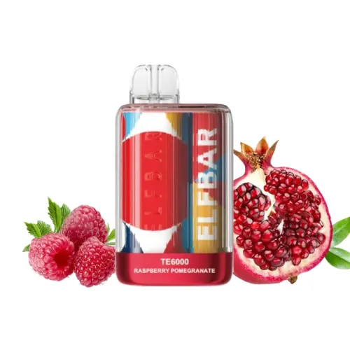 Elf Bar TE6000 Raspberry Pomegranate (Малина Гранат) Одноразовий POD