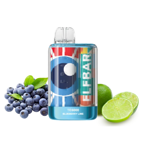 Elf Bar TE6000 Blueberry Lime (Чорниця Лайм) Одноразовий POD