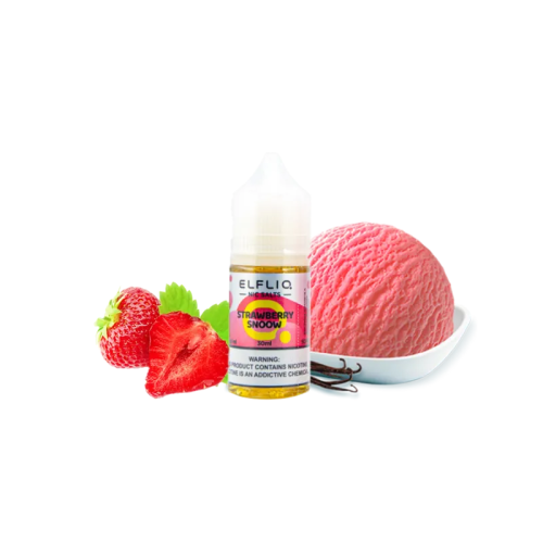 Рідина Elfliq Strawberry snow (Полуничне Морозиво, 50 мг, 30 мл)