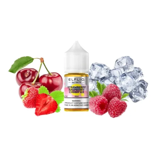 Рідина Elfliq Strawberry Raspberry Cherry Ice (Полуниця Малина Вишня Лід, 50 мг, 30 мл)