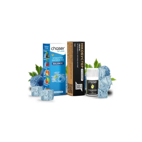 Набір для самозамішування Chaser Blue Raspberry Ice Ultra (Блакитна Малина, 50 мг, 10 мл)