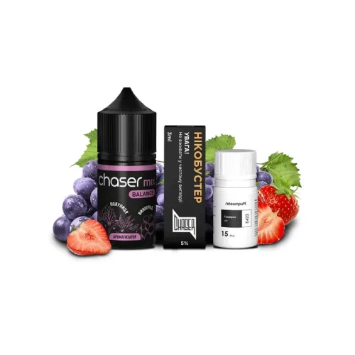 Набір для самозамішування Chaser Mix Strawberry Grape Ultra (Полуниця Виноград, 50 мг, 30 мл)