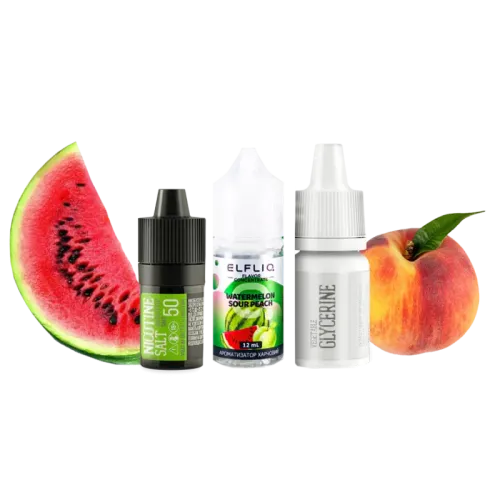 Набір для самозамішування Elfliq Watermelon Sour Peach (Кавун Кислий Персик, 50 мг, 30 мл)