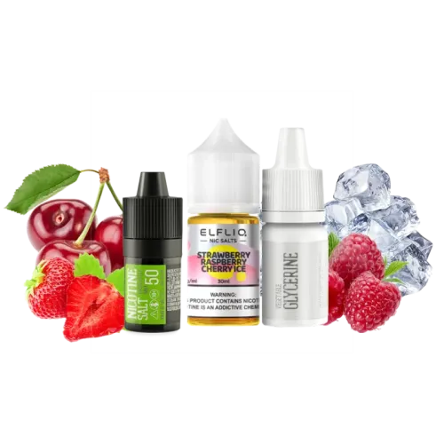 Набір для самозамішування Elfliq Strawberry Raspberry Cherry Ice (Полуниця Малина Вишня Лід, 50 мг, 30 мл)