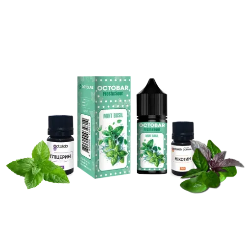 Набір для самозамішування Octobar Fresh & Sour Mint Basil (М'ята Базилік, 50 мг, 30 мл)