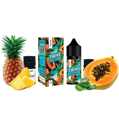 Набір для самозамішування Twins Tropic Aloe (Ананас Папайя Алое, 50 мг, 30 мл)