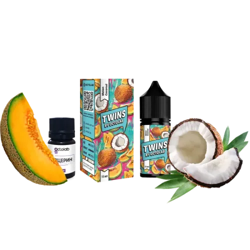 Набір для самозамішування Twins Melon Coconut (Диня Кокос, 50 мг, 30 мл)