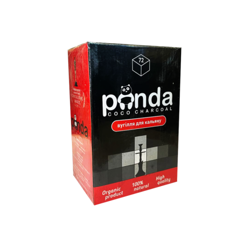 Кокосове вугілля для кальяну Panda Black (1 кг, 72 шт, р25)