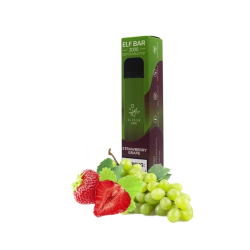 Elf Bar 2000 Strawberry Grape (Полуниця Виноград) Одноразовий POD