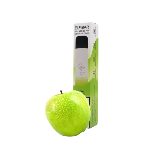 Elf Bar 2000 Sour Apple (Кисле Яблуко) Одноразовий POD