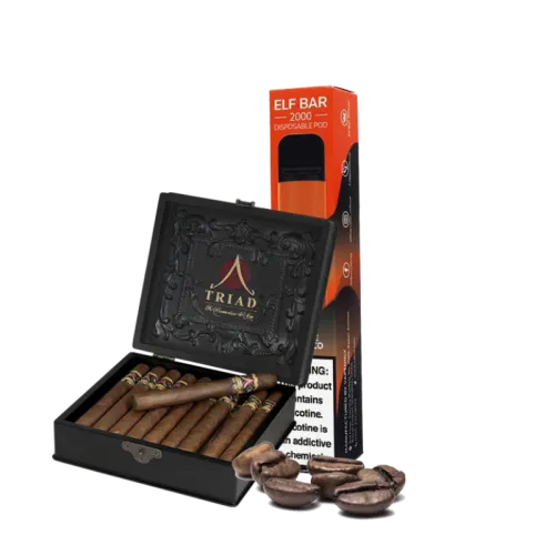 Elf Bar 2000 Coffee Tobacco (Кава І Тютюн) Одноразовий POD